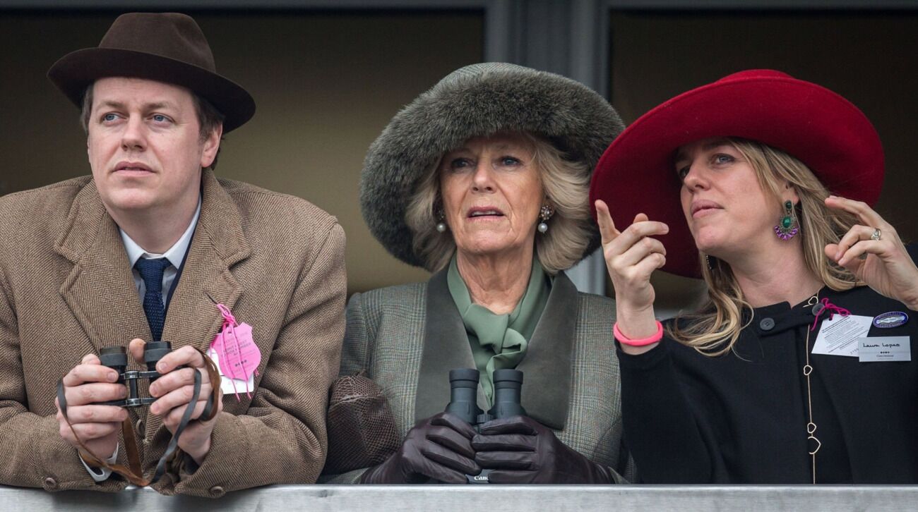 Camilla Parker Bowles with her son Tom Parker Bowles and daughter Laura Lopes